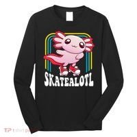 Funny Disco Roller Skate Axolotl Kawaii Salamander  Long Sleeve Shirt thumb 0
