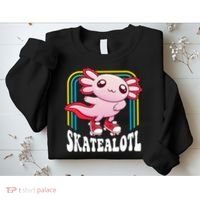 Funny Disco Roller Skate Axolotl Kawaii Salamander  Sweatshirt thumb 2
