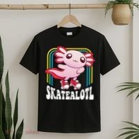Funny Disco Roller Skate Axolotl Kawaii Salamander  T-Shirt thumb 2
