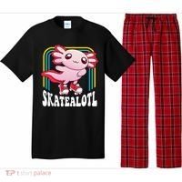 Funny Disco Roller Skate Axolotl Kawaii Salamander  Pajama Set thumb 0