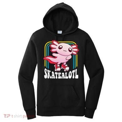 Funny Disco Roller Skate Axolotl Kawaii Salamander  Women's Hoodie