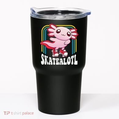 Funny Disco Roller Skate Axolotl Kawaii Salamander  Tumbler