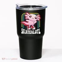 Funny Disco Roller Skate Axolotl Kawaii Salamander  Tumbler thumb 0