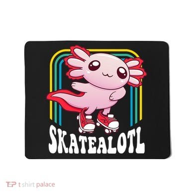 Funny Disco Roller Skate Axolotl Kawaii Salamander  Mousepad