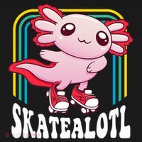 Funny Disco Roller Skate Axolotl Kawaii Salamander  Mousepad thumb 1