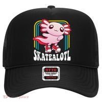Funny Disco Roller Skate Axolotl Kawaii Salamander  Hat thumb 0