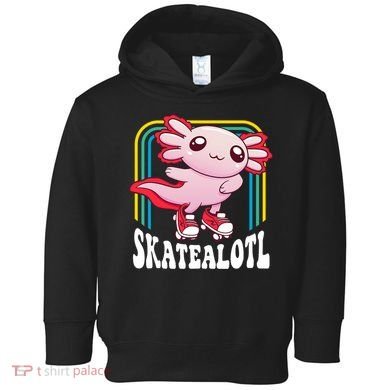 Funny Disco Roller Skate Axolotl Kawaii Salamander  Toddler Hoodie