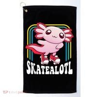 Funny Disco Roller Skate Axolotl Kawaii Salamander  Golf Towel thumb 0