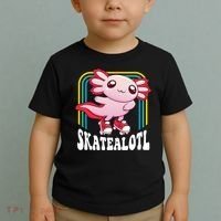 Funny Disco Roller Skate Axolotl Kawaii Salamander  Toddler T-Shirt thumb 2