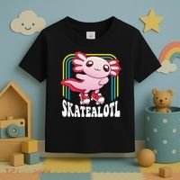 Funny Disco Roller Skate Axolotl Kawaii Salamander  Toddler T-Shirt thumb 3