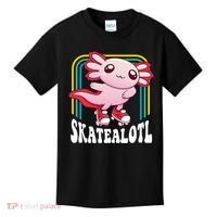 Funny Disco Roller Skate Axolotl Kawaii Salamander  Kids T-Shirt thumb 0