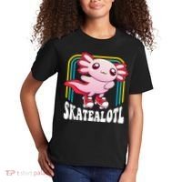 Funny Disco Roller Skate Axolotl Kawaii Salamander  Kids T-Shirt thumb 2