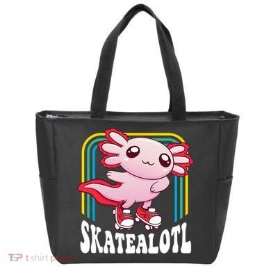 Funny Disco Roller Skate Axolotl Kawaii Salamander  Tote Bag