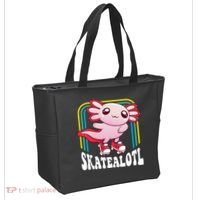 Funny Disco Roller Skate Axolotl Kawaii Salamander  Tote Bag thumb 2