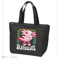 Funny Disco Roller Skate Axolotl Kawaii Salamander  Tote Bag thumb 3