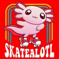 Funny Disco Roller Skate Axolotl Kawaii Salamander  Santa Hat thumb 1