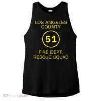 Fire Department Rescue Squad Team L.A. County 51 Ladies PosiCharge Tri-Blend Wicking Tank thumb 0