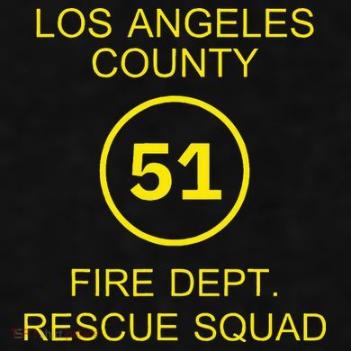 Fire Department Rescue Squad Team L.A. County 51 Ladies PosiCharge Tri-Blend Wicking Tank