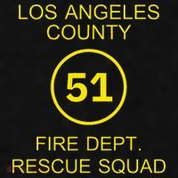 Fire Department Rescue Squad Team L.A. County 51 Ladies PosiCharge Tri-Blend Wicking Tank thumb 2