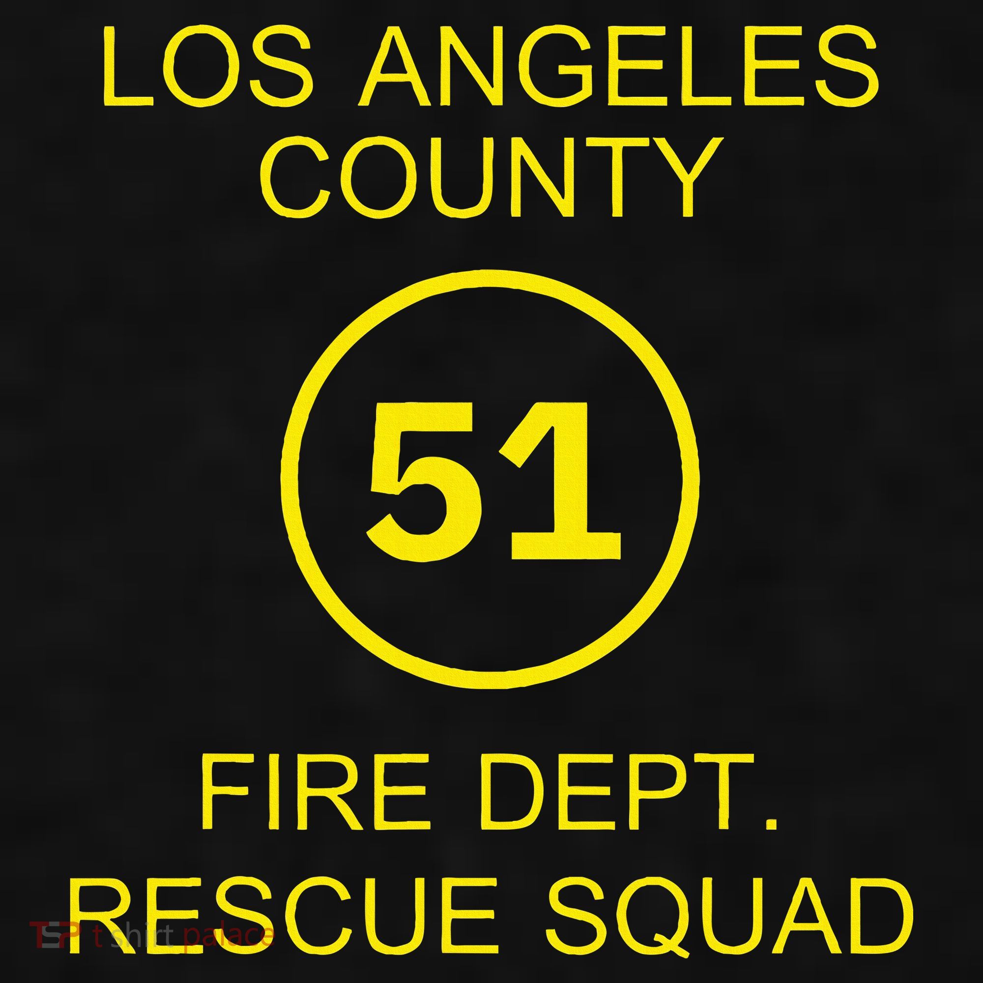 Fire Department Rescue Squad Team L.A. County 51 Ladies PosiCharge Tri-Blend Wicking Tank
