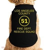 Fire Department Rescue Squad Team L.A. County 51 Doggie Tank thumb 0