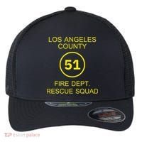 Fire Department Rescue Squad Team L.A. County 51 Flexfit Unipanel Trucker Cap thumb 0