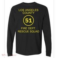 Fire Department Rescue Squad Team L.A. County 51 Comfort Colors Heavyweight Long Sleeve T-Shirt thumb 0
