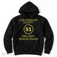 Fire Department Rescue Squad Team L.A. County 51 Hoodie thumb 0