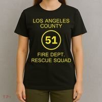 Fire Department Rescue Squad Team L.A. County 51 T-Shirt thumb 4