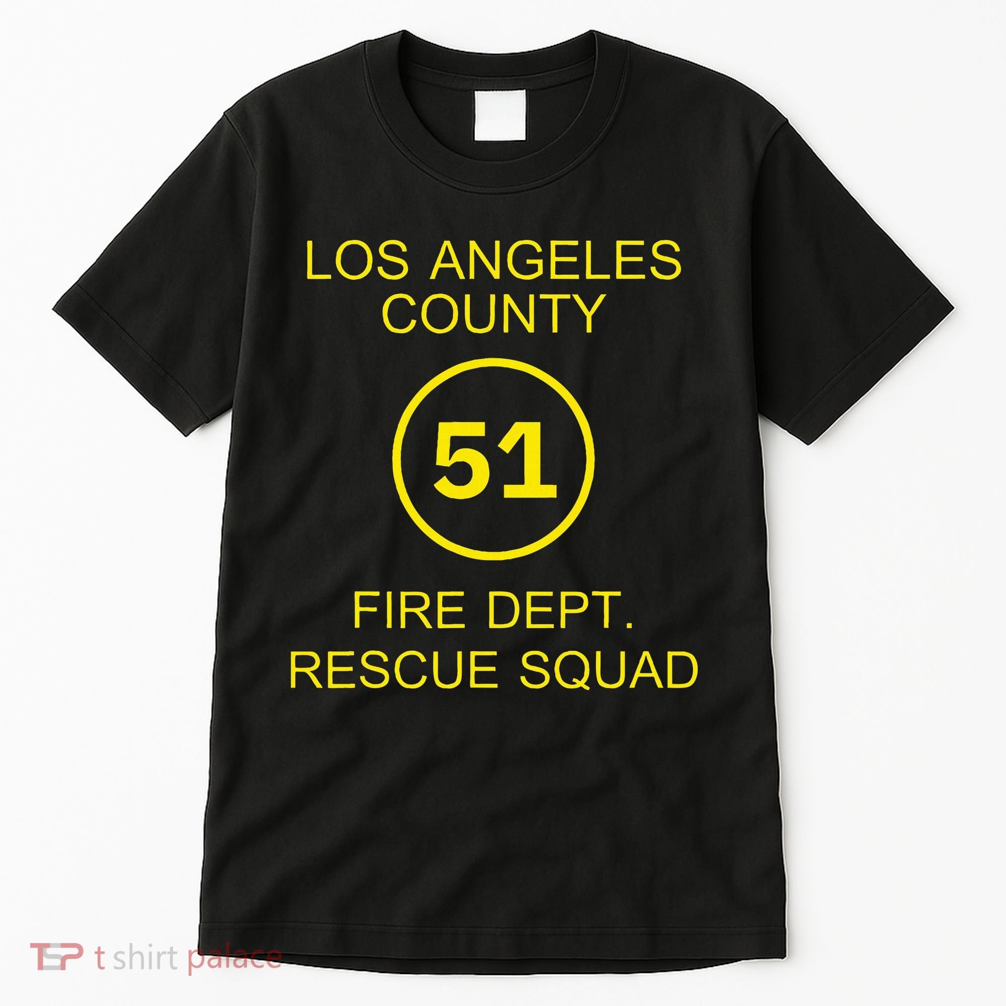 Fire Department Rescue Squad Team L.A. County 51 Tall T-Shirt