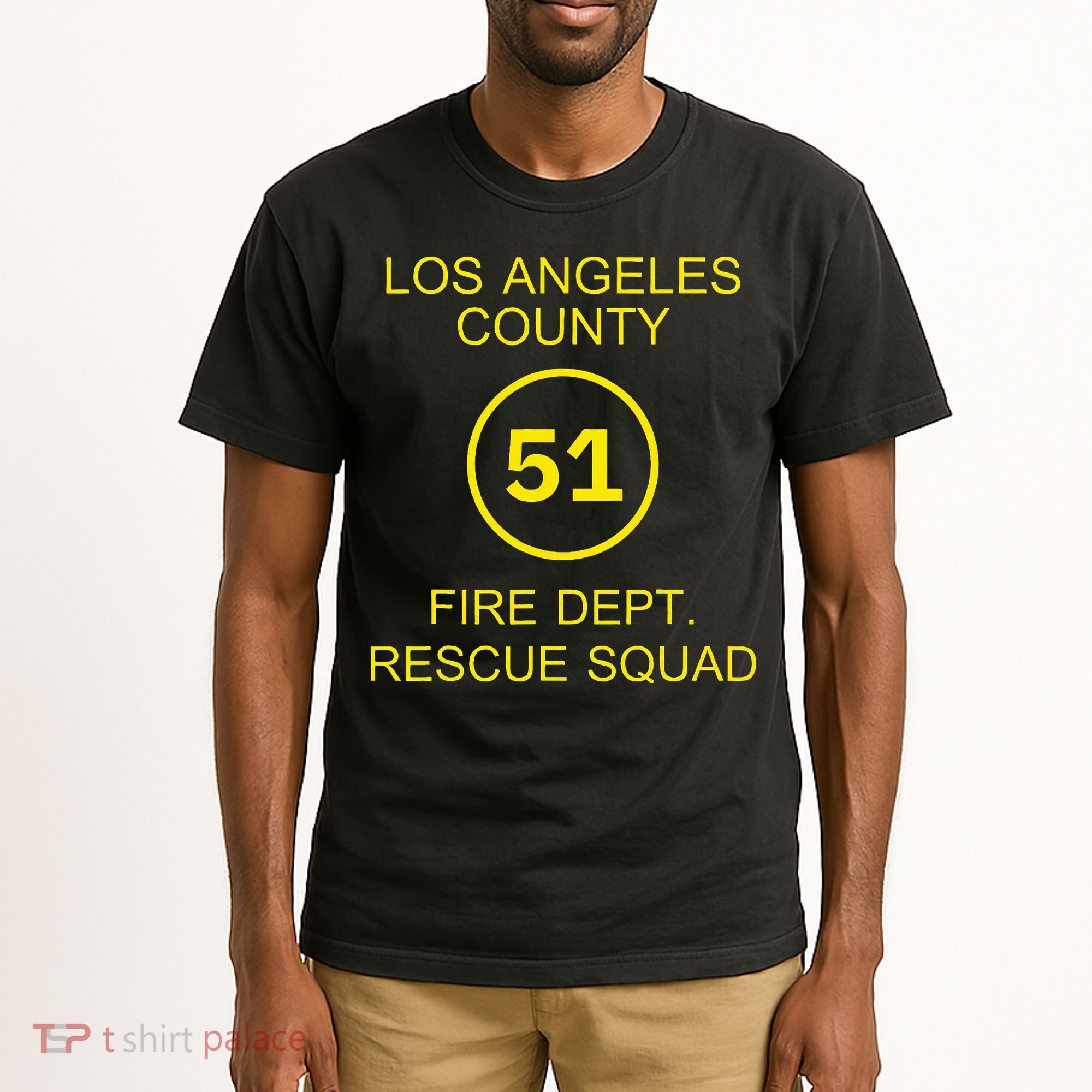 Fire Department Rescue Squad Team L.A. County 51 Tall T-Shirt