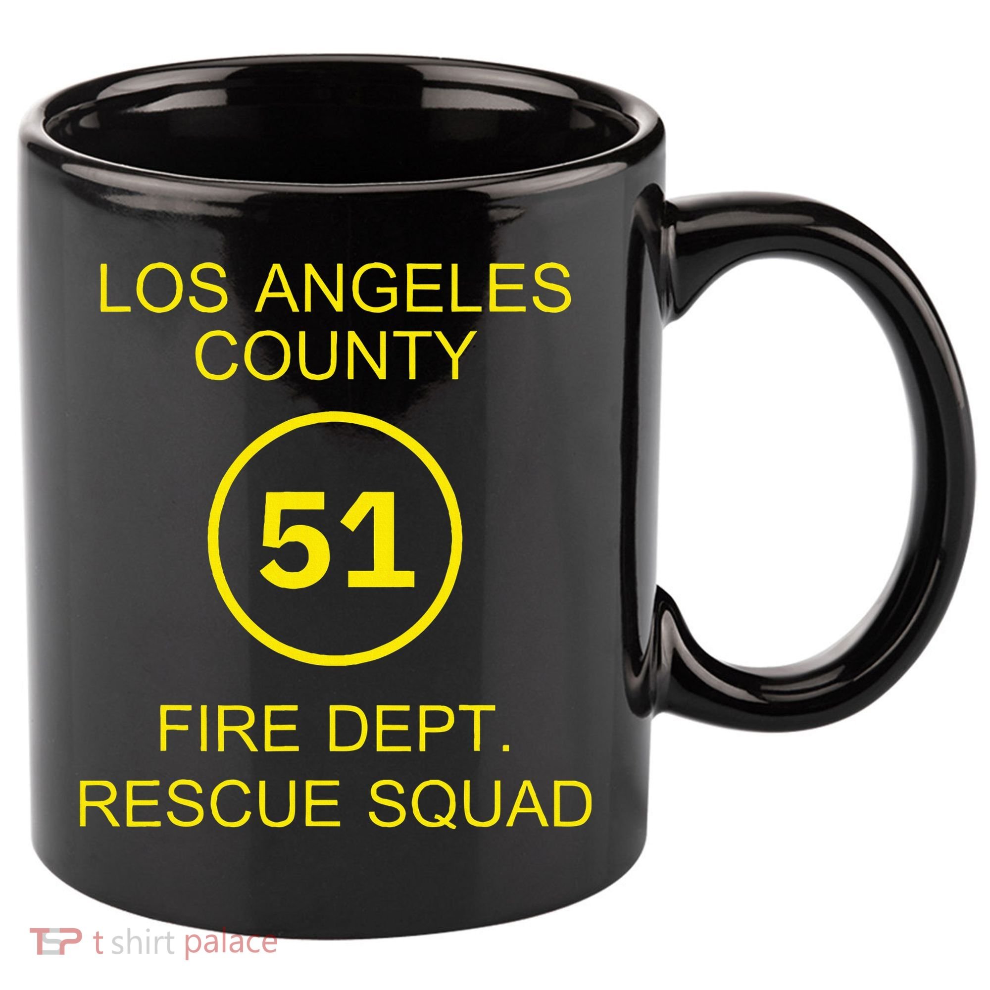 Fire Department Rescue Squad Team L.A. County 51 11oz C Handle Ceramic Mug