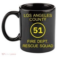 Fire Department Rescue Squad Team L.A. County 51 11oz C Handle Ceramic Mug thumb 2