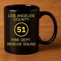 Fire Department Rescue Squad Team L.A. County 51 11oz C Handle Ceramic Mug thumb 3
