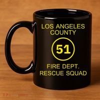 Fire Department Rescue Squad Team L.A. County 51 11oz C Handle Ceramic Mug thumb 4