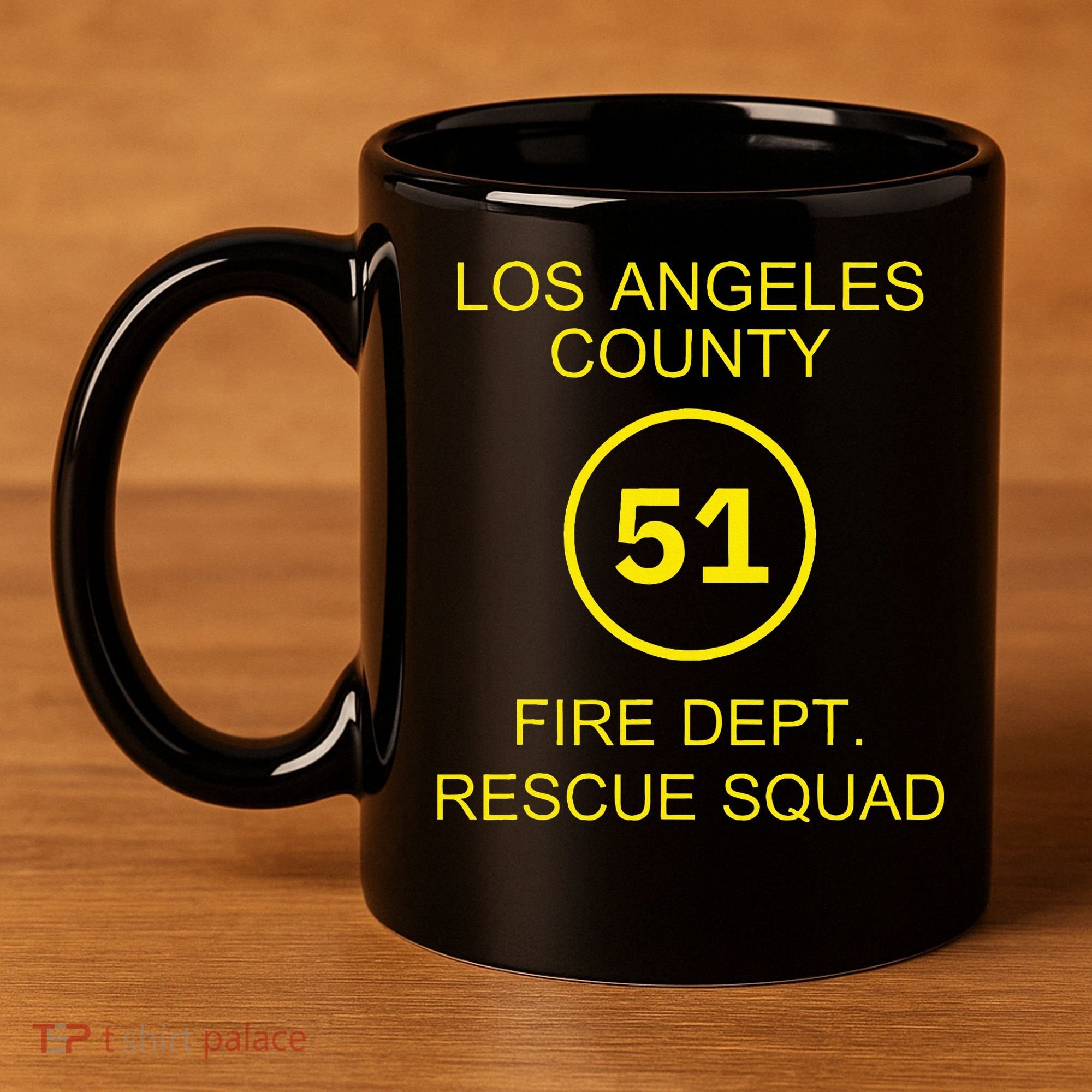 Fire Department Rescue Squad Team L.A. County 51 11oz C Handle Ceramic Mug