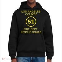 Fire Department Rescue Squad Team L.A. County 51 District V.I.T. Heavyweight Hoodie thumb 0