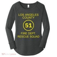 Fire Department Rescue Squad Team L.A. County 51 Women's Perfect Tri Tunic Long Sleeve Shirt thumb 0