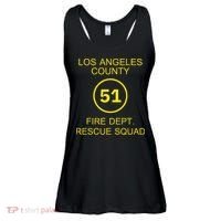 Fire Department Rescue Squad Team L.A. County 51 Ladies Essential Flowy Tank thumb 0