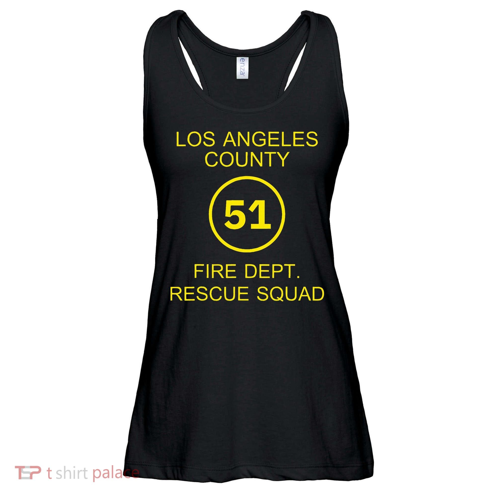 Fire Department Rescue Squad Team L.A. County 51 Ladies Essential Flowy Tank