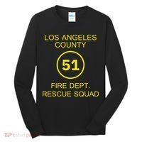 Fire Department Rescue Squad Team L.A. County 51 Tall Long Sleeve Shirt thumb 0