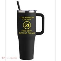 Fire Department Rescue Squad Team L.A. County 51 40oz Vacuum Insulated Stainless Steel Travel Tumbler thumb 0