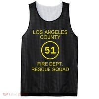 Fire Department Rescue Squad Team L.A. County 51 Mesh Reversible Basketball Jersey Tank thumb 0