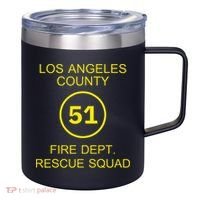 Fire Department Rescue Squad Team L.A. County 51 12oz Stainless Steel Coffee Mug thumb 0
