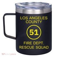 Fire Department Rescue Squad Team L.A. County 51 12oz Stainless Steel Coffee Mug thumb 2