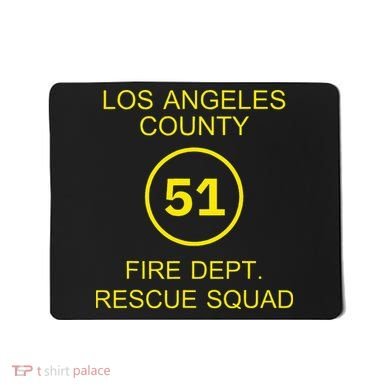 Fire Department Rescue Squad Team L.A. County 51 Mousepad