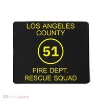 Fire Department Rescue Squad Team L.A. County 51 Mousepad thumb 0