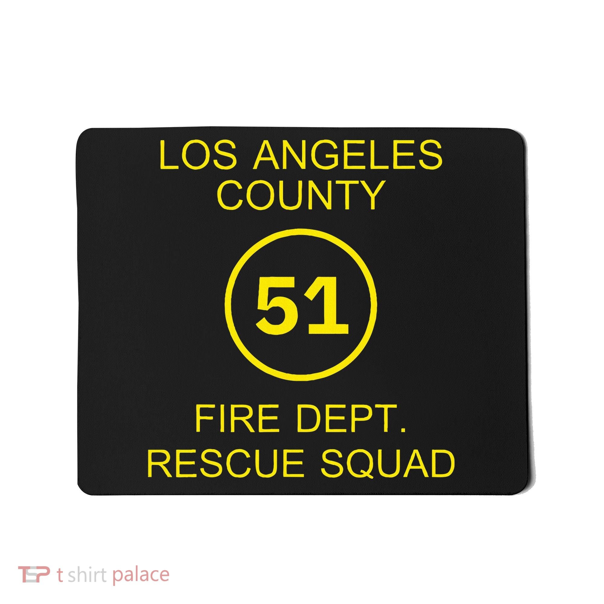 Fire Department Rescue Squad Team L.A. County 51 Mousepad