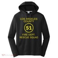 Fire Department Rescue Squad Team L.A. County 51 Performance Fleece Hoodie thumb 0