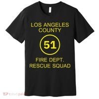 Fire Department Rescue Squad Team L.A. County 51 Premium T-Shirt thumb 0
